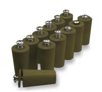 Topes Persianas Bronce | de 40mm para para Persianas Enrollables. Fabricados en PVC, |Pack de 12 Unidades| Cada Tope de Persiana Bronce Incluye Todo lo Necesario para su Montaje.