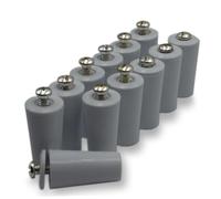 Topes Persianas Gris de 40mm | para para Persianas Enrollables. Fabricados en PVC, |Pack de 12 Unidades| Cada Tope de Persiana Gris Incluye Todo lo Necesario para su Montaje.