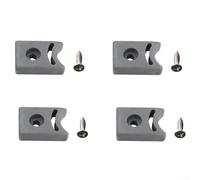 Topes y topes de goma para puertas correderas de ducha, incluye tornillos, bloques de límite de posicionamiento de puerta superior e inferior, paquete de 4