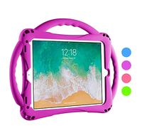 TopEsct 2018/2017 Edición iPad 9.7"/ iPad Air Funda para Niños,Shock Proof Material Silicona con Manija para Apple iPad 5th/6th, iPad Air, iPad Air 2,iPad Pro 9.7(iPad 9.7, Púrpura)
