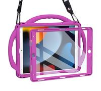 TOPESCT Funda infantil para iPad de 10.2 pulgadas de 9ª/8ª/7ª generación, hecha de silicona apta para niños, con protector de pantalla integrado, funda con mango a prueba de golpes para iPad 9/8/7 Gen