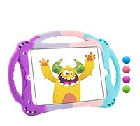 TopEsct Funda para iPad Mini, a Prueba de Golpes, con asa, Soporte para iPad Mini, Mini 2, Mini 3, Mini 4 y Mini 5 (Modelo 2019) (Morado y Turquesa)