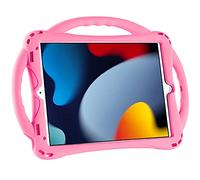 TOPESCT Funda para iPad 10.2, iPad de 9ª/8ª/7ª generación para niños, Soporte de asa Integrado, Viene con una Correa, Funda de Silicona a Prueba de Golpes para iPad de 10.2 Pulgadas 2021 (Rosa)