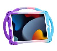 TopEsct - Funda para niños para iPad 10.2 de 9ª generación (2021)/8ª generación (2020)/7ª generación (2019), funda a prueba de golpes compatible con iPad de 7ª/8ª/9ª generación 10.2 (morado y turquesa)