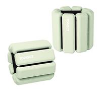 TOPESCT Pesas ajustables para muñeca, juego de 2 (1 libra cada una), pulsera de pesas para muñeca y tobillo para yoga, baile, barra, pilates, cardio, aeróbicos, caminar (1 libra/cada una, verde oliva)