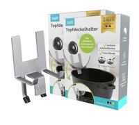 topfi® Juego de 2 soportes para tapas de ollas y sartenes. El ayudante de cocina para una superficie de trabajo libre y limpia, deja que el agua gotee fácilmente en la olla y ofrece una protección