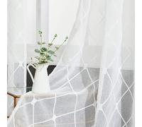 Topfinel Visillos Dormitorios para Ventanas Cortinas Salon Moderna 2 Piezas Visillo 140x225 para Decorracion La Habitacion De Matrimonios Cortina Blanco para La Sala De Estar Y Comedor