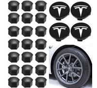 topfit Kit de Tapa de Rueda Conjunto de Tapa de Cubo Central Tapa de Tuerca de Rueda Cubierta de Logotipo Central Modificación de Emblema Cubierta de Cubo para Model Y Model 3 Model S Model X