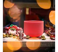 TOPFUND Red C Note Crystal Tazón para cantar Chakra Raíz 8 pulgadas con estuche de transporte resistente y gamuza Striker