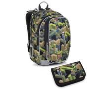 TOPGAL Mochila escolar MIRA a partir de 3ª clase o set - Mochila escolar ergonómica para niños - Mochila escolar para la escuela primaria, Minecraft, Juego de 2 piezas