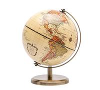 TOPGLOBE 14 cm antiguo globo terráqueo con giratorio bronceado metal Desk