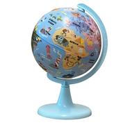 TOPGLOBE Globo terráqueo de 15 cm “Piratas legendarios” con rompecabezas de 54 piezas. Gira, da vueltas, juega y descubre todo sobre los piratas y el mapa del mundo.