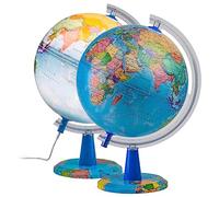 TOPGLOBE Globo Terráqueo Iluminado 20cm en Español - Mapa Político Actualizado - Globo Educativo y Decorativo para Escritorio, Estudio y Regalo