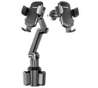 TOPGO - Soporte para teléfono para coche Pro Ver. [Altura ajustable y sin agitaciones] Soporte de teléfono para coche compatible con iPhone 14 13 Samsung Galaxy S22 Ultra Note 21 (negro)