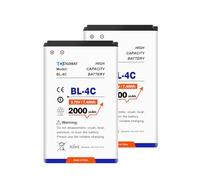 TOPGOBAT 2 baterías BL-4C, 2000 mAh de alta capacidad, compatible con Nokia 6088 6100 6101 6102 6102I 6103 6103B 6125 6126 6130 6131 6133 6136 6170 6230I 6260 6300