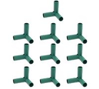 TopHomer 10 conectores de marco de invernadero, 16 mm, ángulo recto, 3 vías, jaulas de jardín, conectores de esquina para enrejado de uva, cobertizo de jardinería