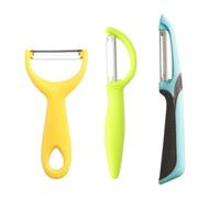 TopHomer 3 peladores de patatas, pelador de frutas y verduras de cocina de acero inoxidable con removedor de ojos de patata, pelador multifuncional para manzanas, zanahorias, pepino