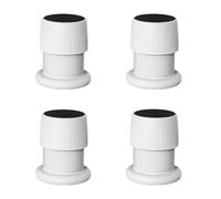TopHomer 4 elevadores de muebles ajustables (4-6,3 cm), elevadores de cama de plástico ABS con esponja y autoadhesivos, elevadores de sofá, elevadores de silla, elevadores de mesa, soportan hasta 100