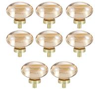 TopHomer 8 pomos de cristal redondos decorativos de 45 mm de cristal artificial, tiradores de puerta de cristal, pomos redondos para muebles de armario, puertas correderas, cajones, pomos de cristal