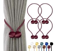 TopHomer Abrazaderas magnéticas para cortinas de cortina, clips de cuerda, soporte para cortina, soporte para cortinas, hebillas para cortinas modernas, para casa o oficina, 4 unidades