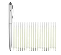 TopHomer Bolígrafo de tinta invisible, 1 bolígrafo con 20 recambios, bolígrafos espía para escribir mensajes secretos en bolsas de fiesta, marcador con luz LED UV, bolígrafos secretos