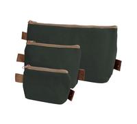 TopHomer Bolsa de herramientas portátil, bolsa de lona con cremallera de 3 tamaños, organizador de bolsas de herramientas, bolsa pequeña de lona encerada resistente con cremallera, bolsa organizadora