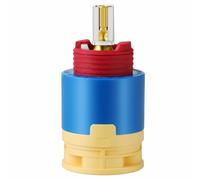 TopHomer Cartucho de ducha de equilibrio de presión, disco de cerámica de 40 mm de repuesto para válvula de grifo de bañera y ducha, cartucho mezclador duradero de una sola manija (4 agujeros)