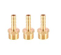 TopHomer Conector acoplador de manguera de púas de latón de 6 mm a 1/4 pulgadas macho BSP rosca adaptador de tubo de rosca