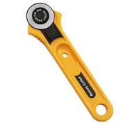 TopHomer Cortador manual de tela de 28 mm, cortadores giratorios de cuero con mango de plástico, cortador de rueda para tela de costura de papel de cuero