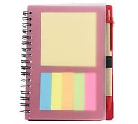 TopHomer Cuaderno en espiral con bolígrafo de hojas sueltas de papel kraft con notas adhesivas, para el trabajo, el hogar o las vacaciones, 12 x 16 cm