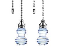 TopHomer Forma de calabaza, 2 piezas de cable de luz de bola de cristal, extensión de cadena transparente, para ventilador de techo, luz de baño, adorno de cadena para luz de inodoro de baño