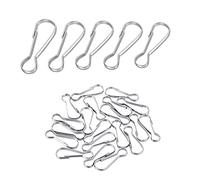 TopHomer Ganchos de metal para cordón, 50 unidades, ganchos de resorte, gancho de cordón para ojales, bandera, calcetines, tendedero, llavero (50 mm)