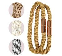 TopHomer Juego de 2 alzapaños magnéticos dorados para cortinas, con imán, aptos para cortinas de tela, sin taladrar, para casa y oficina