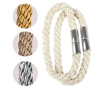 TopHomer Juego de 2 alzapaños magnéticos para cortinas, color beige, con imán, apto para cortinas de tela, sin taladrar, para casa y oficina