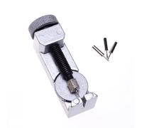 TopHomer Kit de extracción de eslabones de reloj de metal con 3 pines adicionales, herramienta de ajuste de correa de reloj, ajustador de barra de resorte para pasadores de correa de reloj, plata
