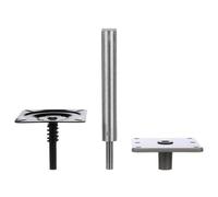 TopHomer Kit de montaje de base de asiento de barco, pedestales de aleación de aluminio de 7 x 7 pulgadas para poste de pin de 3/4 pulgadas, placa base giratoria marina resistente para crucero, pesca