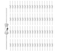 TopHomer Paquete de 100 clips de conector para candelabro, pajarita de repuesto, accesorio colgante de luz para restauración de iluminación de gotas de cristales (45 mm, plateado)
