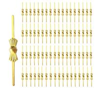 TopHomer Paquete de 100 clips de conector para candelabro, pajarita de repuesto, accesorio colgante de luz para restauración de iluminación de gotas de cristales (45 mm, dorado)