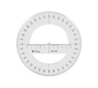 TopHomer Regla transportadora de 360 grados, 15 cm, plástico, moderna, de una sola pieza (unificada), ideal para la escuela, oficina, dibujo, medición, construcción, dibujo técnico
