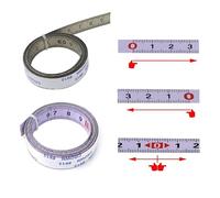 TopHomer - Reglas métricas, tiras de pista autoadhesivas, para sierra de inglete, contador de cinta, regla de escala, centro a derecha e izquierda, 2.5M-0-2.5M, blanco, 1 unidad