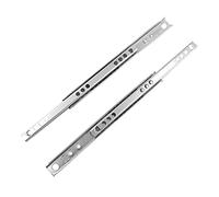 TopHomer Riel de cajón, 17 mm de ancho, 1 par de rieles de metal con rodamiento de bolas, riel de cajón para muebles y cajones de profundidad (246 mm de longitud)