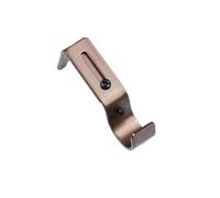 TopHomer Soportes para barra de cortina, 3 unidades, ajustables, resistentes, hierro marrón, montaje en pared, bronce