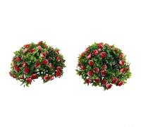 Topiario de bola de lavanda artificial, flor falsa colgante de 25 cm para decoración del hogar, boda, fiesta, planta de simulación de plástico (G 25 cm)