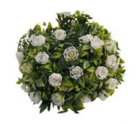 Topiario de bola de lavanda artificial, flor falsa colgante de 25 cm para decoración del hogar, boda, fiesta, planta de simulación de plástico (B 20 cm)