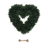 Topiary en forma de corazón de boj al aire libre,árboles topiarios Wreath San Valentín,Decoraciones artificiales Wreath con corazón para bodas, cumpleaños o decoración del hogar (D)