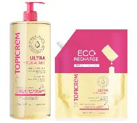 Topicrem UH Aceite de Ducha 1 L + Recarga 1 L