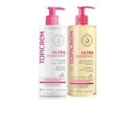 Topicrem Uh Ultra Moisturizing Milk 500ml + Shower Oil 500ml Pack 2 Pcs