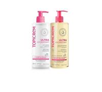 Topicrem Uh Ultra Moisturizing Milk 500ml + Shower Oil 500ml Pack 2 Pcs