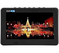 Topiky 7 Pulgadas 16: 9 Reproductor de televisión Digital HD Incorporado Batería de Litio Recargable incorporada Soporte en U y Tarjeta de TF para automóvil, Camping, Exterior, hogar(EU)