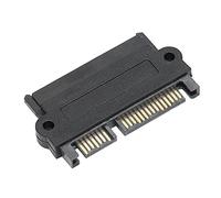 Topiky Adaptador de disco duro de puerto SAS a SATA, convertidor de disco duro a placa base de 15 pines Convertidor SFF-8482 carcasa de plástico negro (recto（10310）)
